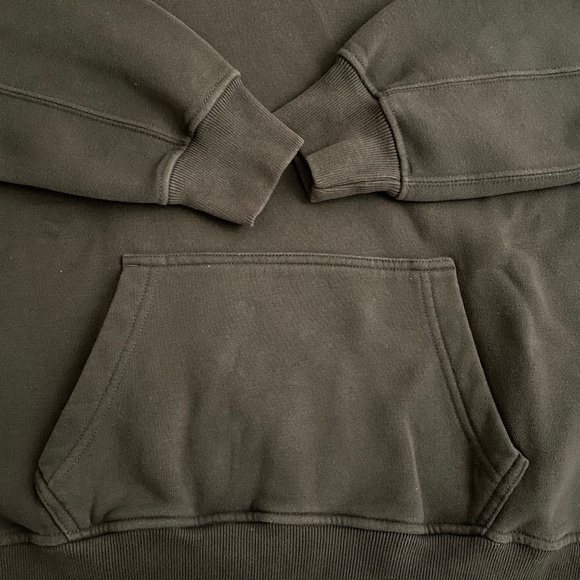 A&F Essential Popover Hoodie in Moss/Olive - Picture 5 of 5